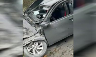 ببینید| سقوط هولناک سنگ و له شدن خودروی ساینا