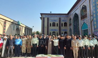 تشییع پیکر شهید مدافع امنیت در شیراز