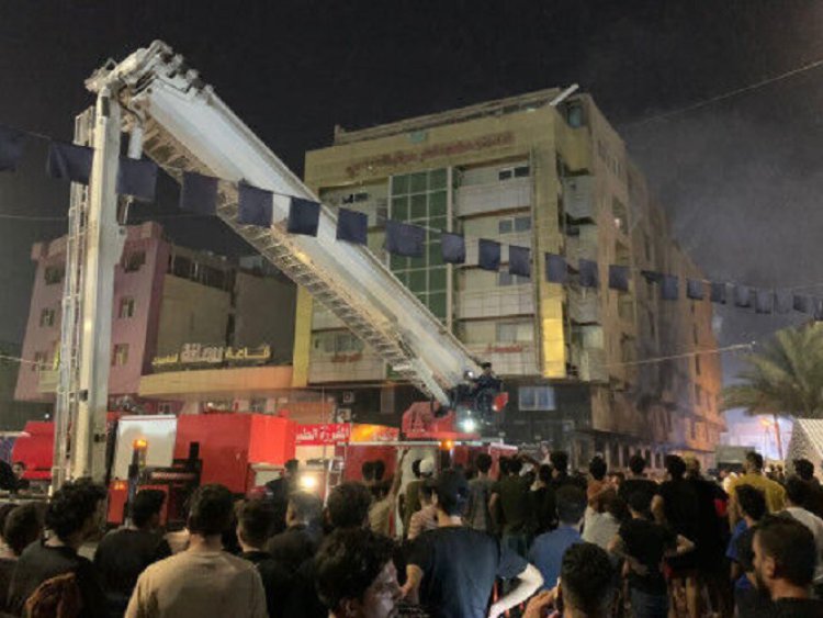 جان باختن یک زن ایرانی در آتش سوزی هتلی در کربلا