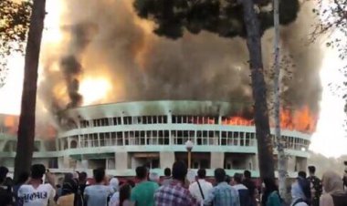 ببینید| آتش سوزی در محدوده پارک ارم