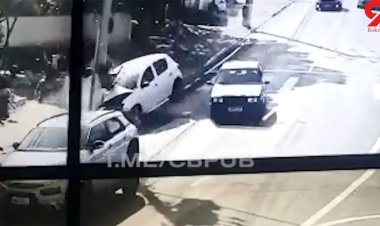 ببینید | لحظه هولناک زیر گرفتن ۳ دختر جوان توسط راننده بدحال!