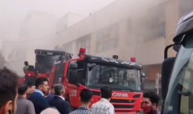 مهار آتش سوزی در بازار تره‌بار آبادان