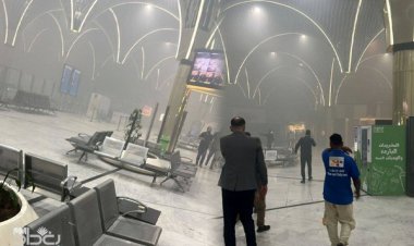 فرودگاه بغداد آتش‌ گرفت