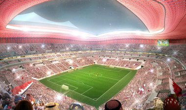 حال و هوای سکوهای ورزشگاه البیت در فاصله یک ساعت تا شروع افتتاحیه