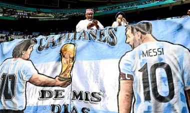 بنرهای جالب هواداران آرژانتین در استادیوم