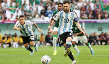 گل اول آرژانتین از روی نقطه پنالتی