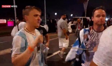 حمایت هوادران آرژانتینی از ایران با شعار یاعلی!