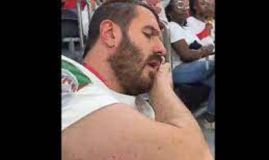 ببینید | خوابیدن هوادار در وسط بازی!