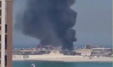 آتش‌سوزی در نزدیکی کمپ استقرار هواداران جام جهانی