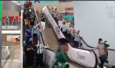 هواداران مکزیک و آرژانتین، مترو را روی سرشان گذاشتند