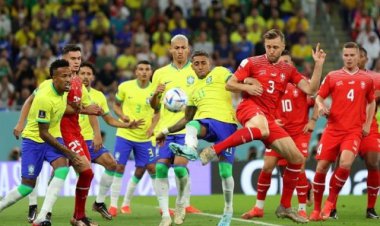 قطع لحظه‌ای برق حین بازی سوئیس و برزیل