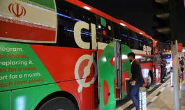 فیلم| حرکت اتوبوس تیم ملی به سمت استادیوم