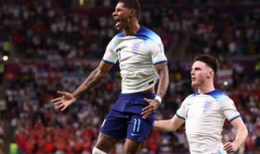 گل سوم انگلیس به ولز توسط رشفورد