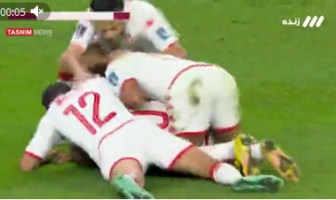 گل اول تونس به فرانسه توسط وهبی خزری