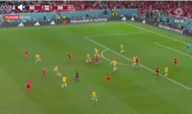 گل اول استرالیا به دانمارک توسط متیو لِکی