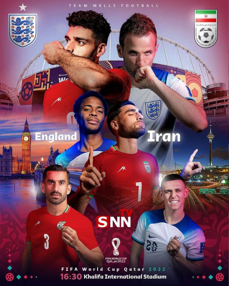پوستر رسمی فدراسیون فوتبال برای بازی امروز مقابل انگلیس