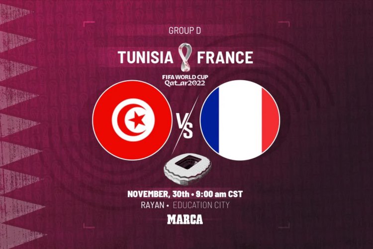 اعلام ترکیب تیم‌های فرانسه و تونس