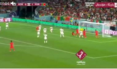 گل اول کره جنوبی به پرتغال توسط کیم یونگ‌گِوون