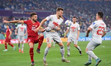 ببینید| زدوخورد وحشیانه بازیکنان سوئیس و صربستان وسط زمین