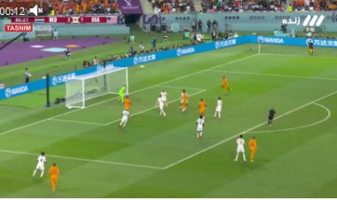 گل سوم هلند به آمریکا توسط دنزل دامفریس