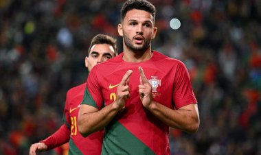 گل اول پرتغال به سوئیس توسط گونزالو راموس در دقیقه 17