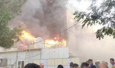 آتش سوزی یک هتل در کربلا