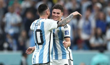 گل سوم آرژانتین به کرواسی توسط آلوارز