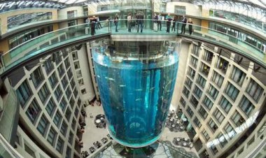 ببینید | فاجعه در قلب یک هتل؛ متلاشی شدن و انفجار یک آکواریوم بزرگ در برلین