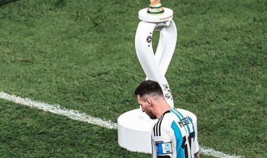 تصویر عبور مسی از کنار تنها آرزویش!