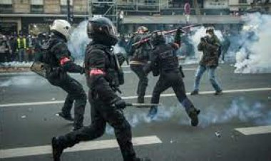 درگیری پلیس فرانسه با کردهای معترض