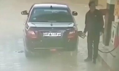 ببینید| لحظه هولناک آتش گرفتن دنا پلاس در پمپ بنزین