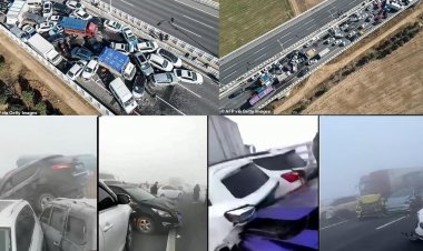 ببینید| بزرگترین تصادف زنجیره‌ای جهان