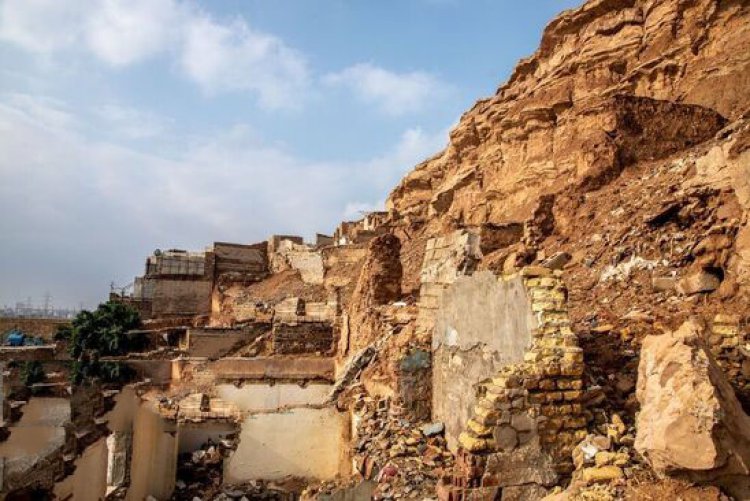خطر دائمی ریزش کوه در حصیرآباد اهواز