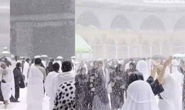 فیلم| ماجرای بارش برف در مکه چیست؟