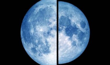 تماشای خیرهکننده ماه غول پیکر در آسمان شب