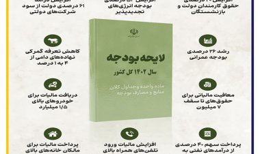 اینفوگرافیک| مهم‌ترین جزئیات لایحه بودجه ۱۴۰۲