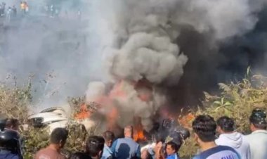 ببینید | سقوط هواپیمای مسافربری در نپال