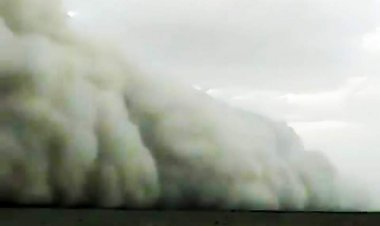 پدیده عجیب و نادر سقوط یک تکه ابر در دزفول