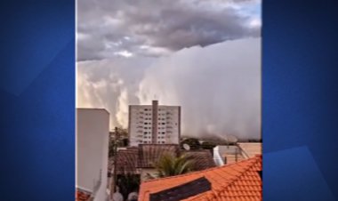 ابری عجیب که شهر مینیروس برزیل را فرا گرفت