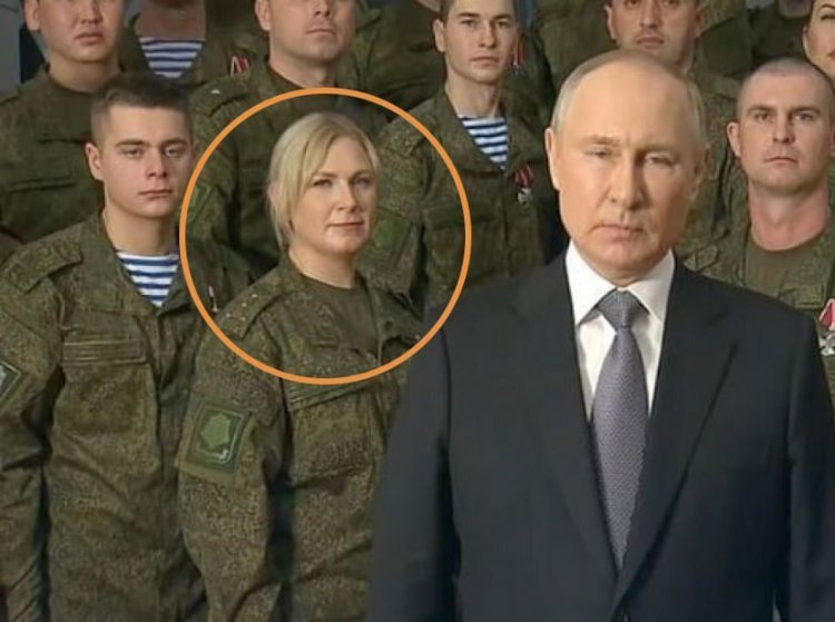 یک زن مرموز در عکس‌های پوتین؛ این زن بلوند کیست؟