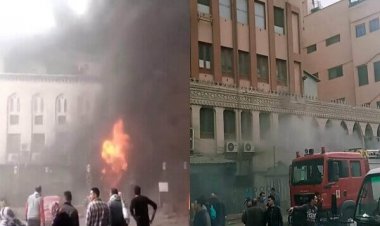 فیلم| آتش‌سوزی در بیمارستانی در مصر با ۳۵ کشته و مجروح