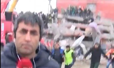 لحظه وقوع مجدد زلزله در پخش زنده را ببینید