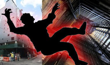 ببینید| لحظه هولناک پرت شدن یک فرد از ساختمان در پی فرار از زلزله!