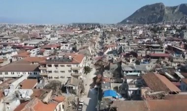 فیلم| تصاویرهوایی از خسارات زلزله در بخش هاتای ترکیه