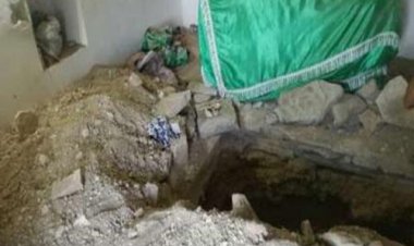 تخریب یک امامزاده توسط جویندگان گنج در یکی از روستاهای کازرون