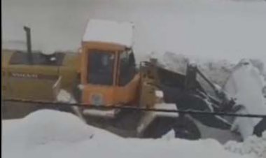 ببینید | ارتفاع برف در شهر چلگرد کوهرنگ به بیش از ۲ متر رسید