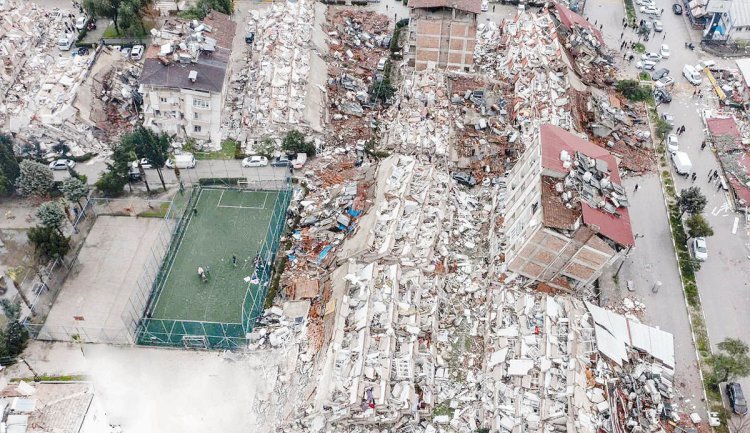 دو تصویر از قبل و بعد زلزله در ترکیه