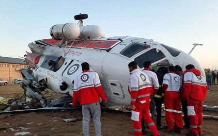 بالگرد هلال احمر ۲۴ نفر ظرفیت داشت