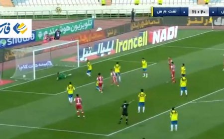 گل اول پرسپولیس توسط اسدبیگی