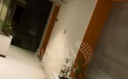 ببینید| تصاویری از شدت زلزله ۷/۷ ریشتری پاکستان در داخل یک برج